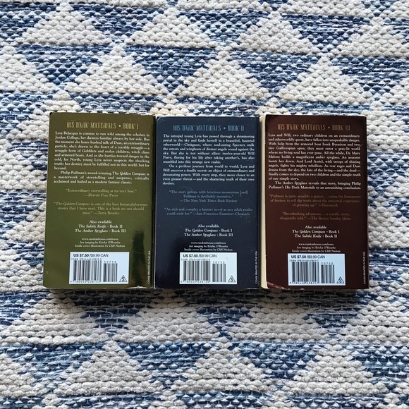 Vintage Philip Pullman His Dark Materials 3 Book Set Fiction Fantasy Paperbacks - Picture 2 of 3